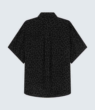 AMISH SUPPLIES SHIRT DROPPED LEOPARD CAMICIA UOMO MANICA CORTA