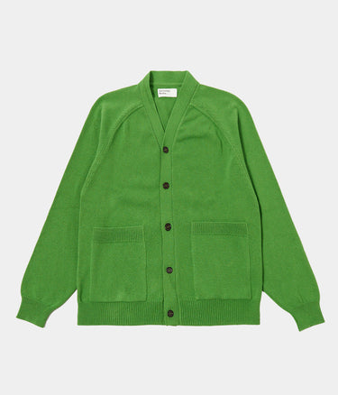 UNIVERSAL WORKS POCKET DAVID CARDIGAN 34451 GRÜN - Shoelosophy