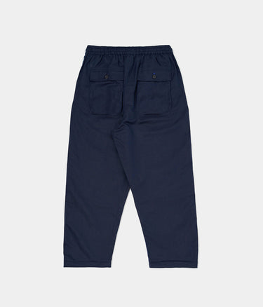 UNIVERSAL WORKS PARACHUTE PANT P34041 LINEN COTTON SHIRTING NAVY