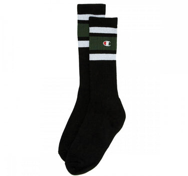 CHAMPION CREW SOCKS 804393 KK001 BLACK GREEN WHITE