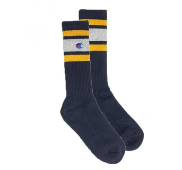 CHAMPION CREW SOCKS 804393 BS501 NAVY GREY YELLOW