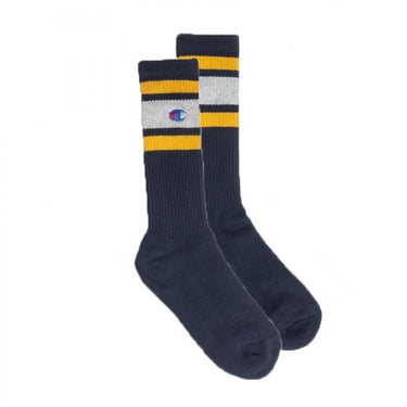 CHAMPION CREW SOCKS 804393 BS501 NAVY GRAU GELB - Shoelosophy