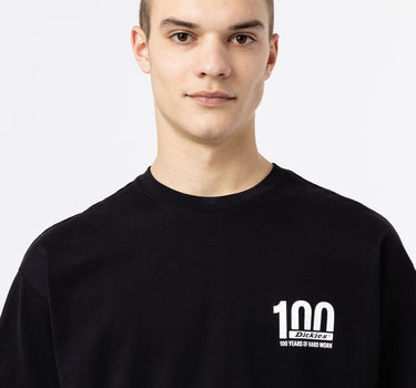 DICKIES 100TH ANNIVERSATY LOGOTYPE TEE BLACK