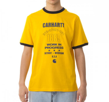 CARHARTT RINGER 1889 T-SHIRT I027716 SUNFLOWER DARK NAVY