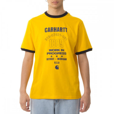 CARHARTT RINGER 1889 T-SHIRT I027716 SUNFLOWER DARK NAVY - Shoelosophy