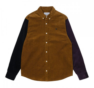 Carhartt Wip Triple Madison 셔츠 I029480 Tawny Black Dark Iris