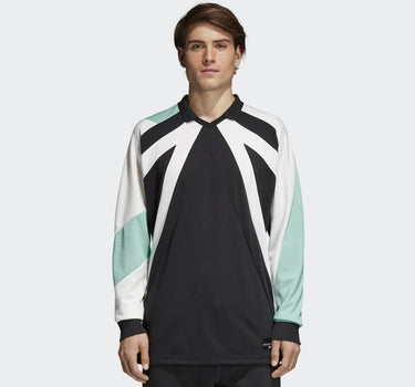 ADIDAS EQT 18 LONG SLEEVE TEE CD6844 BLACK HI-RES GREEN