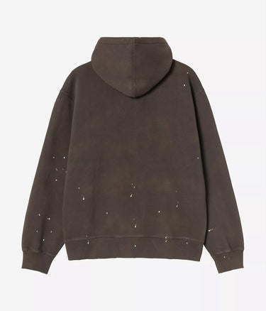 CARHARTT WIP HOODED PAINTER JACKET I036913 TOBACCO DESTROY WASH SPLATTER
