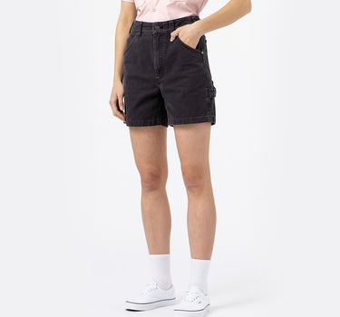 Dickies Womens Duck Canvas Short Stone Washed Black