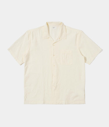 UNIVERSAL WORKS ROAD SHIRT 34559 ARTEN SEERSUCKER ECRU