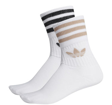 ADIDAS MID CUT CREW SOCKS ED5907 MULTICOLOR ORO BLACK 2 PAIA CALZINI DONNA LAMINATI