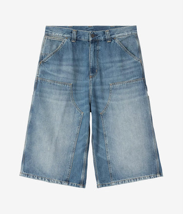 CARHARTT WIP OG DOUBLE KNEE LONG SHORT I037493 BLUE OLD USED WASHED
