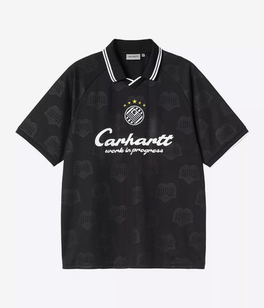 CARHARTT WIP TERRACE  FOTTBALL T-SHIRT I037567 HEART TRAIN JACQUARD BLACK