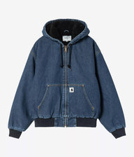 CARHARTT WIP WOMENS OG ACTIVE JACKET I032240 BLUE STONE WASHED