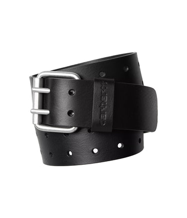 CARHARTT WIP DOUBLE SCRIPT BELT I036105 BLACK SILVER MADE IN ITALY