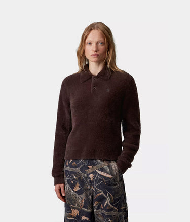 CARHARTT WIP WOMENS MAINE POLO SWEATER I037038 PALISANDER