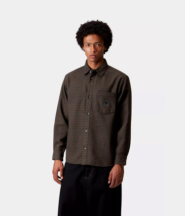 CARHARTT WIP LOWIS SHIRT I035328 HOUNDSTOOTH VITOLA HEATHER
