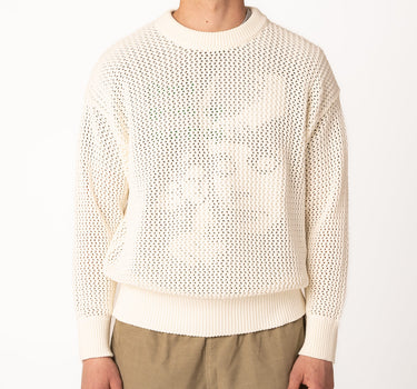 Amish Crew Neck Over Off White Made in Italy