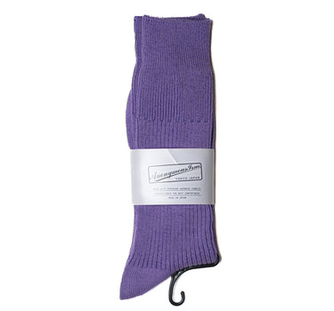 Anonymous ISM Brilliant Crew SOCKS REBBED LAVENDER MADE IN JAPAN