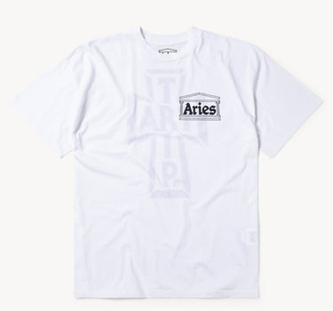 ARIES ARISE ART TRIP REVERSE SS TEE STAR60013 WHITE