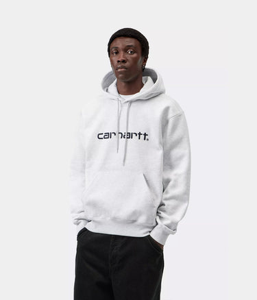 CARHARTT WIP CARHARTT HOODED SWEATSHIRT I030547 ASH HEATHER GRAPHITE