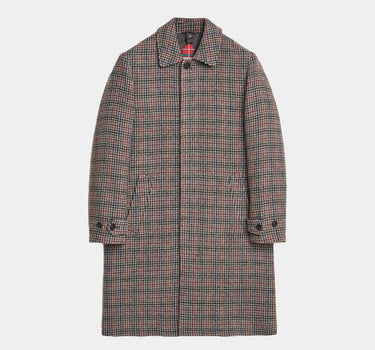 BARACUTA WOOL PAUL COAT HOUNDSTOOTH GREY ABRAHAM MOON