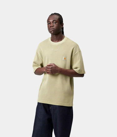 CARHARTT WIP NELSON WAFFLE T-SHIRT I036185 GENTLE GREEN GARMENT DYED