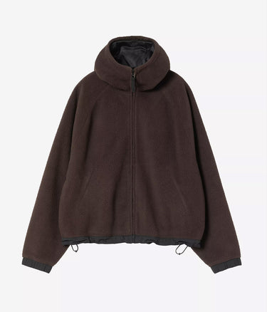 CARHARTT WIP WOMENS HOODED HELIX FLEECE JACKET I035461 PALISANDER