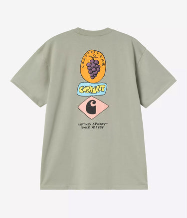 CARHARTT WIP STACKED GRAPES T-SHIRT I036902 SHADY GREEN