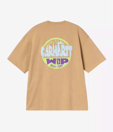 CARHARTT WIP LUGGAGE LABEL T-SHIRT I036892 DUSTY HAMILTON BROWN