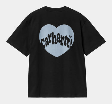 CARHARTT WIP WOMENS AMOUR T-SHIRT I033678 BLACK MISTY SKY