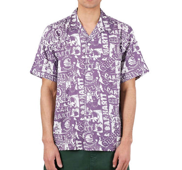 CARHARTT COLLAGE SHIRT I027532 ALLOVER PRINT PURPLE