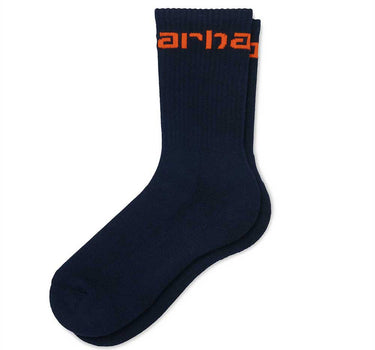 Carhartt SOCKS I027705 Dark Navy Safety Orange