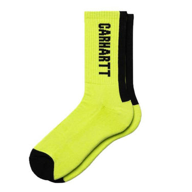 CARHARTT TURNER SOCKS I027707 LIME BLACK - Shoelosophy