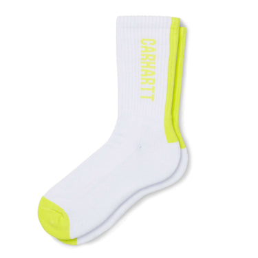 CARHARTT TURNER SOCKS I027707 WHITE LIME - Shoelosophy