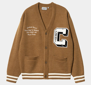 CARHARTT WIP BROWN DUCKS CARDIGAN I033862 HAMILTON BROWN