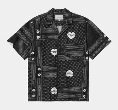 CARHARTT WIP HEART BANDANA SHIRT I033075 PRINT BLACK