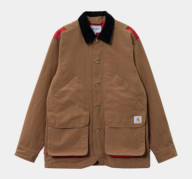 CARHARTT WIP HESTON JACKET I032148 HAMILTON BROWN CHERRY