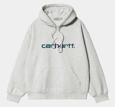 CARHARTT WIP HOODED CARHARTT SWEATSHIRT I030547 ASH HEATHER DUCK BLUE