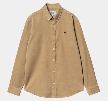 CARHARTT WIP MADISON FINE CORD SHIRT I030580 SABLE BLACK