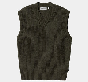 CARHARTT WIP MARLON VEST SWEATER I033909 OFFICE GREEN