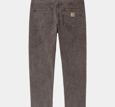 Carhartt Wip Newel Pant I029148 Dark Umber摩耗した洗浄有機綿