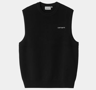 CARHARTT WIP SCRIPT VEST SWEATER I033696 BLACK