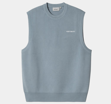 CARHARTT WIP SCRIPT VEST SWEATER I033696 MISTY SKY