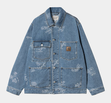 Carhartt Wip Stamp Jacket I033743 Blue Bleached