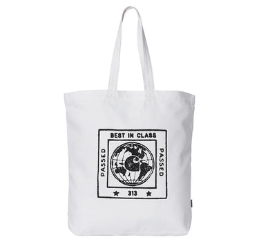 CARHARTT WIP STAMP TOTE BAG I033629 WHITE BLACK