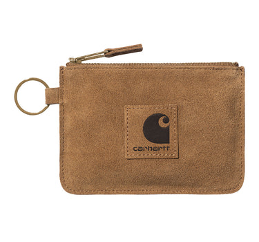 CARHARTT WIP SUEDE ZIP WALLET I033644 HAMILTON BROWN