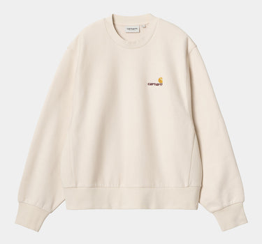 CARHARTT WIP WOMENS AMERICAN SCRIPT SWEATSHIRT I033649 MOONBEAM