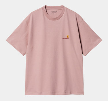 CARHARTT WIP WOMENS AMERICAN SCRIPT T-SHIRT I032218 GLASSY PINK