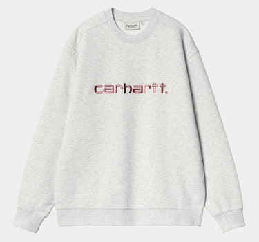 CARHARTT WIP WOMENS CARHARTT SWEATSHIRT I033647 ASH HEATHER DUSTY ROSE